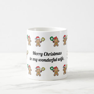 Caneca De Café Texto personalizado Pickleball Natal