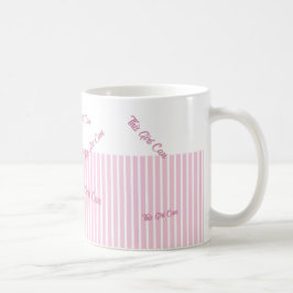 Caneca De Café Texto Personalizado Rosa