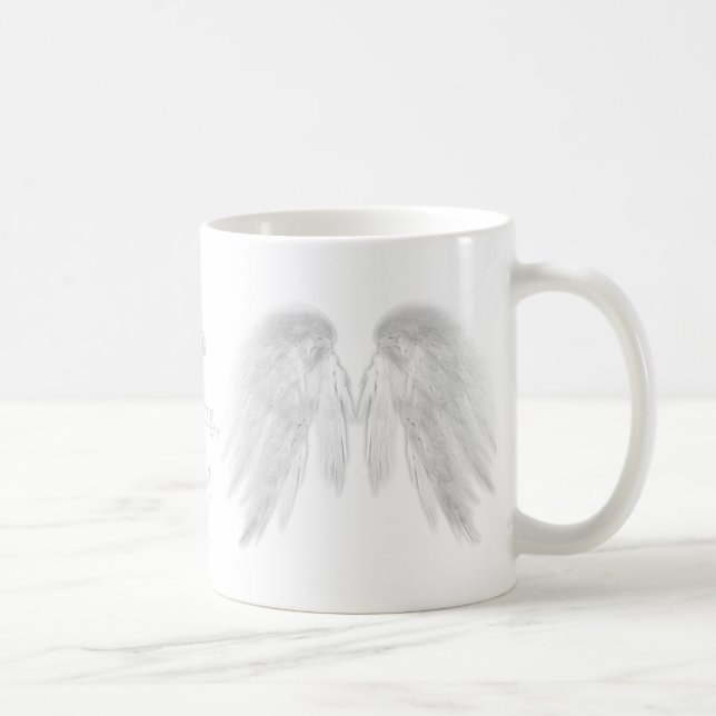 Caneca De Café Texto personalizável de "Bom dia" do ANGEL WINGS W (Direita)