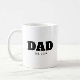 Caneca De Café Texto Preto e Branco em Negrito Ano de Fundação Pa