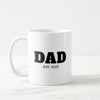 Caneca De Café Texto Preto e Branco em Negrito Ano de Fundação Pa