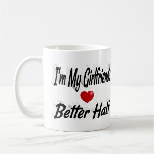 Caneca De Café texto preto namorada engraçado