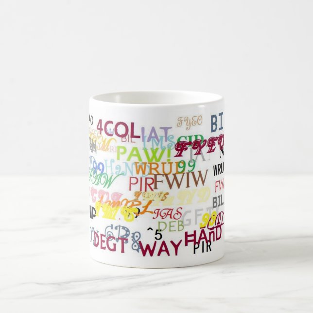 Caneca De Café Texto que suja o copo de café da + (Centro)