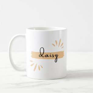 Caneca De Café Texto simples "margarida" Padrão de Taça de café
