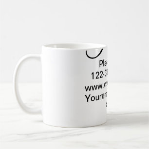Caneca De Café Texto simples mínimo adicione seu nome local cidad