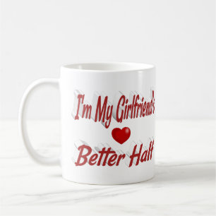 Caneca De Café texto vermelho de citação engraçada namorada