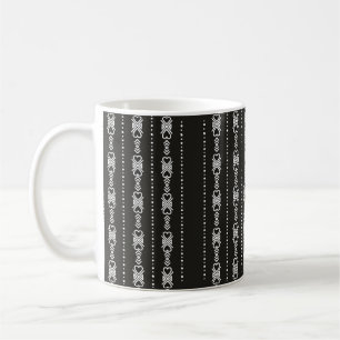 Caneca De Café textura cardíaca abstrato aztec