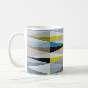 Caneca De Café Textura Colorida de Azulejos do Chão de Diamante