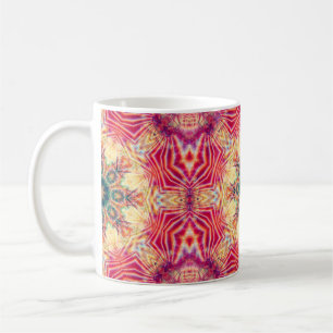 Caneca De Café Textura colorido do caleidoscópio incolor. Illust