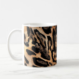 Caneca De Café Textura da pele do leopardo