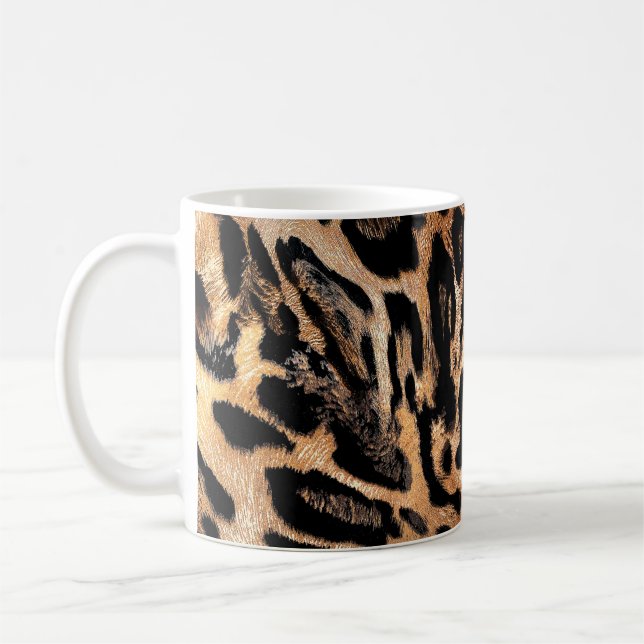 Caneca De Café Textura da pele do leopardo (Esquerda)