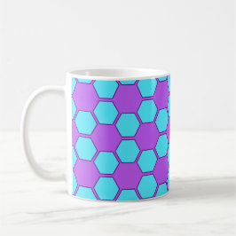 Caneca De Café Textura de bola de futebol/futebol - Roxo e Azul