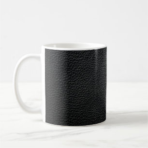 Caneca De Café Textura de couro preto e couro de fundo,textura
