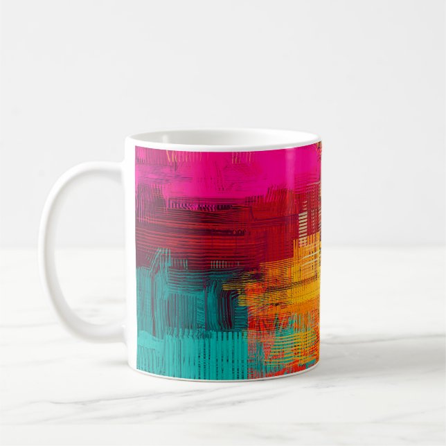 Caneca De Café textura de fundo abstrato. Ilustração 2d. Expr (Esquerda)