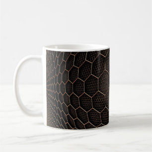 Caneca De Café textura de fundo grade hexagonal d