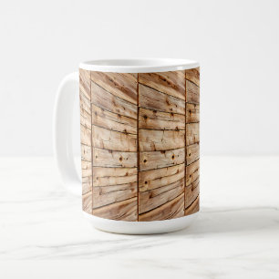 Caneca De Café Textura de Madeira