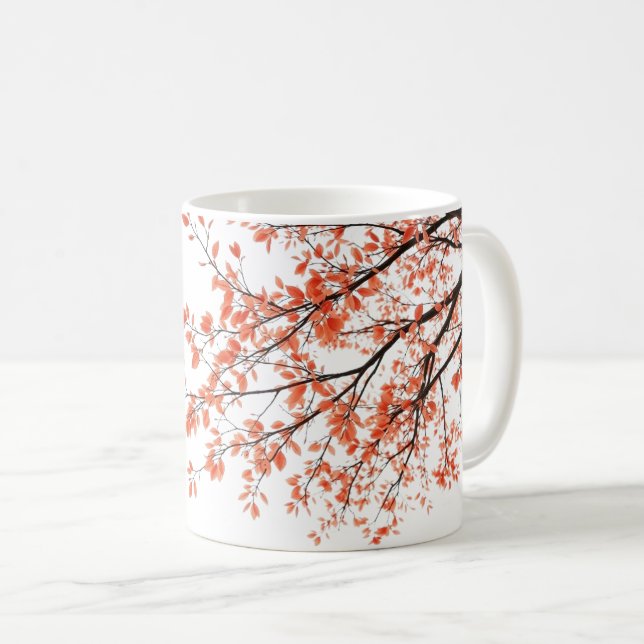 Caneca De Café Textura de Madeira (Frente Esquerda)