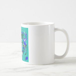 Caneca De Café Textura de mármore de turquesa