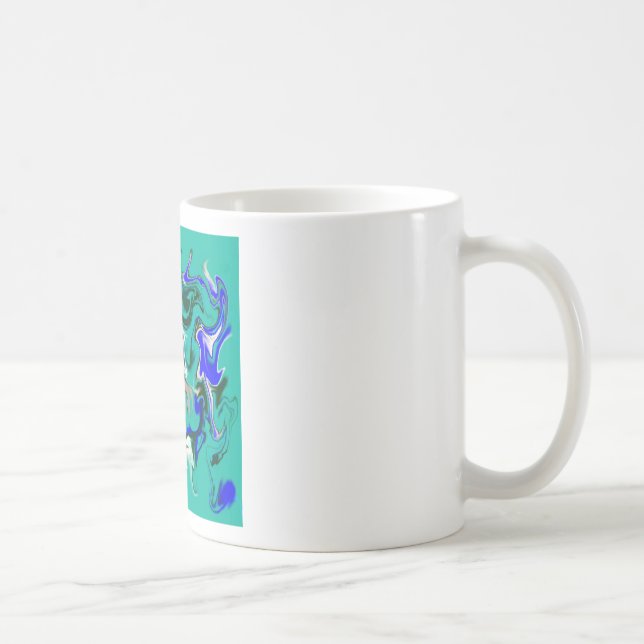 Caneca De Café Textura de mármore de turquesa (Direita)