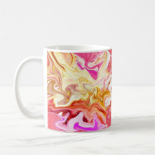 Caneca De Café Textura de mármore incolor, padrão de abstrato