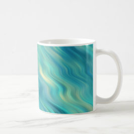 Caneca De Café Textura de onda de Hydrangea azul