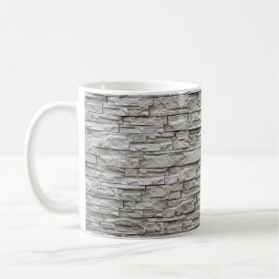 Caneca De Café Textura de padrão de parede de tijolos brancos