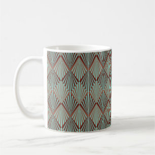 Caneca De Café Textura de padrão uniforme do estilo Art Deco