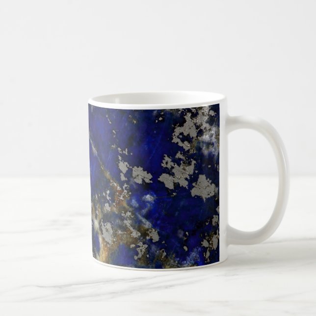 Caneca De Café Textura de pedra: Lazuli de Lapis (Direita)