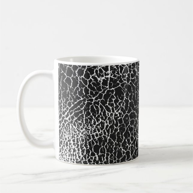Caneca De Café Textura de sobreposição em relevo desfocado do cro (Esquerda)