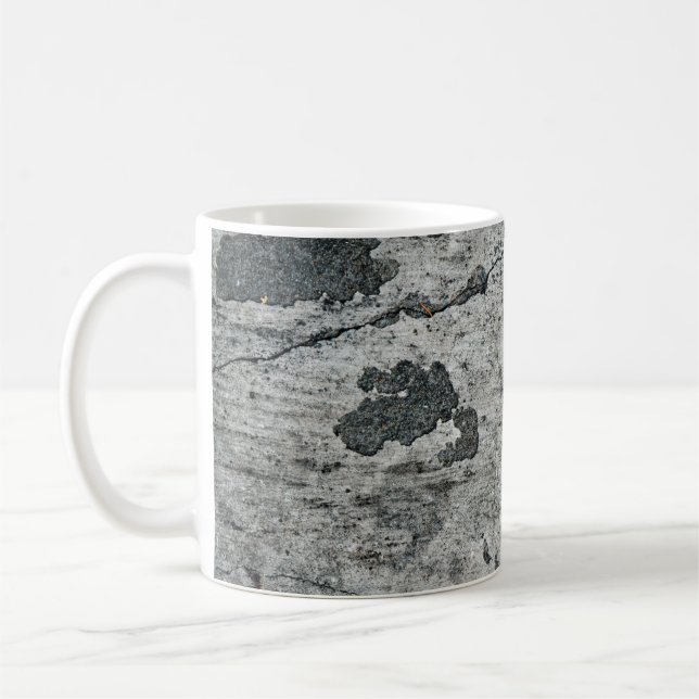 Caneca De Café Textura de uma velha parede de concreto rachado. B (Esquerda)