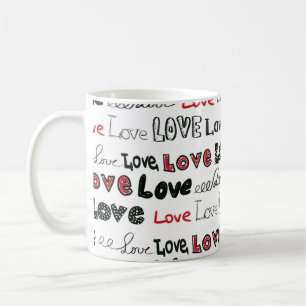 Caneca De Café Textura do Marcador de Amor Invisível