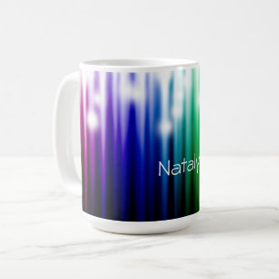 Caneca De Café textura espumante arco-íris