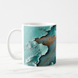 Caneca De Café Textura metálica com arranhões e fissuras, um