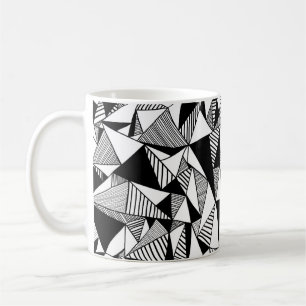Caneca De Café Textura sem costura com triângulos, pa sem fim mo