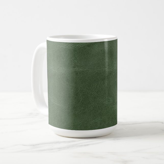 Caneca De Café Textura verde de Olive Pistachio (Frente Esquerda)
