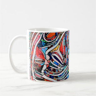 Caneca De Café Texturas quebradas: unidade de vidro contida