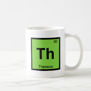 Caneca De Café Th - Teseu Tabela Periódica Química Grega