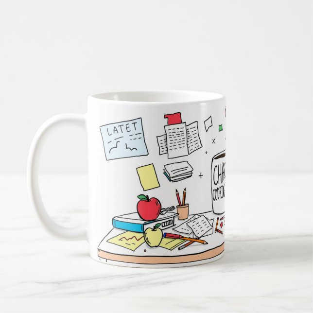 Caneca De Café Thank You Best Teacher Ever Custom Personalized (Esquerda)