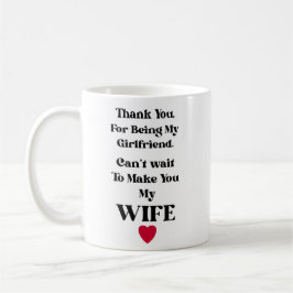 Caneca De Café Thank You Girlfriend/Wife Valentine's Card