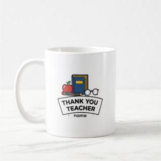 Caneca De Café Thank You Teacher – Appreciation Coffee Mug Gift