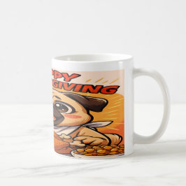 Caneca De Café Thanksgiving Mug: Pugsgiving Edition