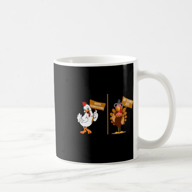 Caneca De Café Thanksgiving Turkey No Thanks Grumpy Halloween Fun (Direita)