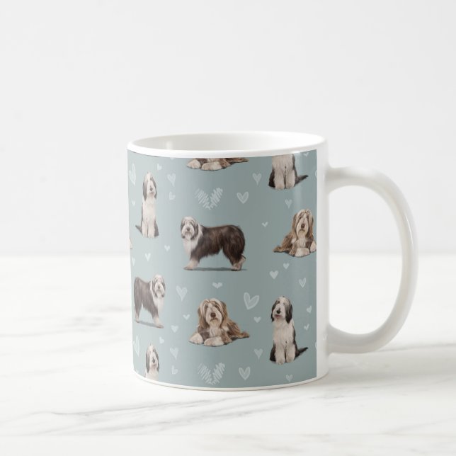 Caneca De Café The Bearded Collie Dog (Direita)