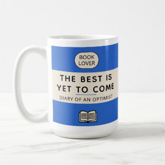 Caneca De Café The Best Is Yet To Come Retro Paperback Cover Blue