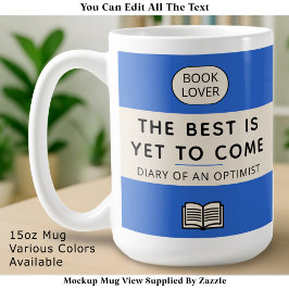 Caneca De Café The Best Is Yet To Come Retro Paperback Cover Blue