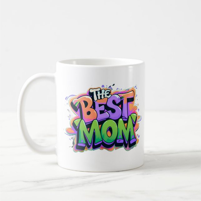 Caneca De Café The best mom style graffiti (Esquerda)