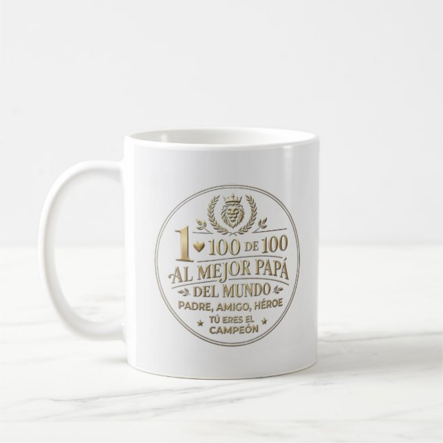 Caneca De Café The Best World Dad / Taza de Café (Esquerda)
