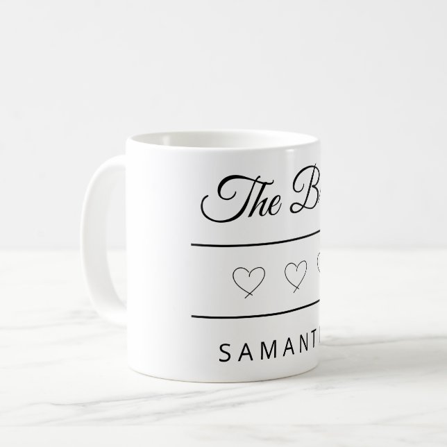 Caneca De Café The Bride Personalized Wedding Design (Frente Esquerda)