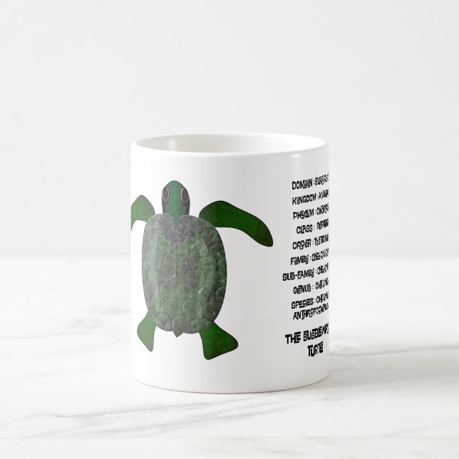 Caneca De Café The bubble wrap turtle. (Chelonia anthropoceaenum) (Centro)