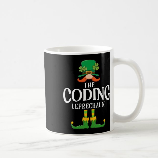 Caneca De Café The Coding Leprechaun St Patricks Day Matching  (Direita)
